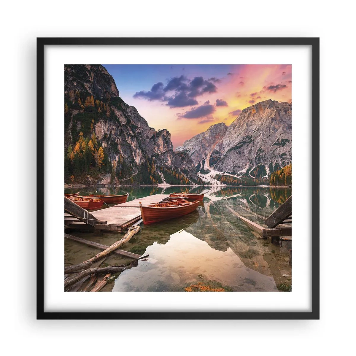 Affiche dans un cadre noir - Poster - Promesse du jour - 50x50 cm