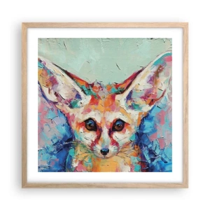 Affiche dans un chêne clair - Poster - Etes-vous prêts pour moi? - 50x50 cm