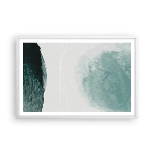 Affiche dans un cadre blanc - Poster - Rencontre avec le brouillard - 91x61 cm
