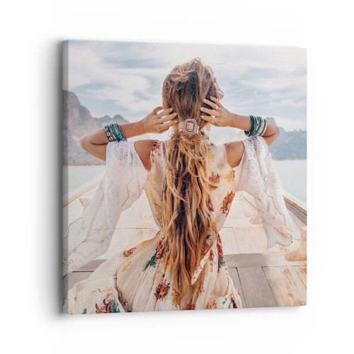 Impression sur toile - Image sur toile - En route vers le bonheur - 30x30 cm