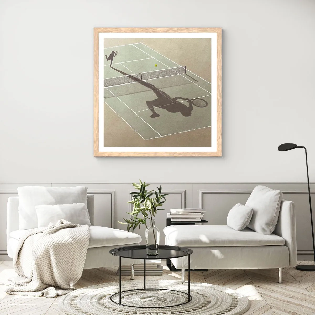 Affiche dans un chêne clair - Poster - Dépassement de soi - 40x40 cm