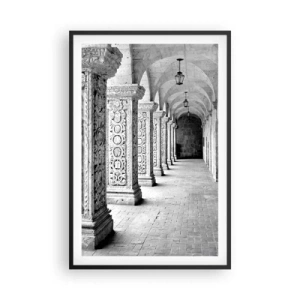 Affiche dans un cadre noir - Poster - Où cela mène-t-il…? - 61x91 cm