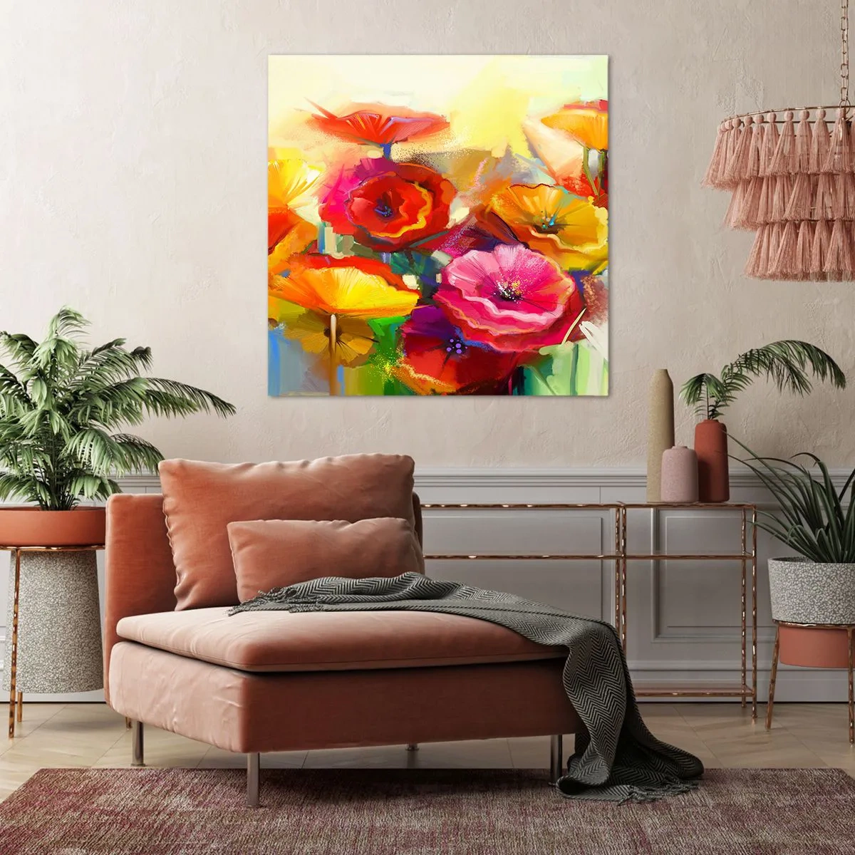 Impression sur toile - Image sur toile - Pas seulement rouge - 50x50 cm