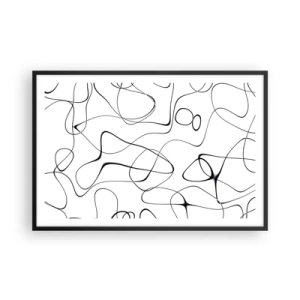 Affiche dans un cadre noir - Poster - Le chemin de la vie, les voies du hasard - 91x61 cm