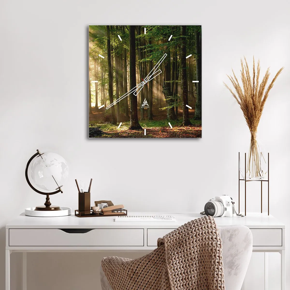 Horloge murale - Pendule murale - Rayon d'un matin de printemps - 40x40 cm