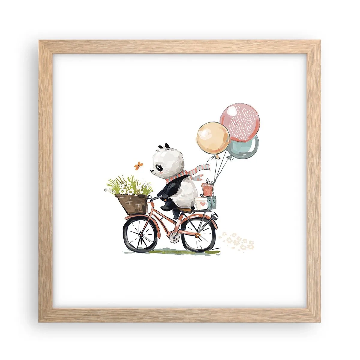 Affiche dans un chêne clair - Poster - Jour de chance - 30x30 cm