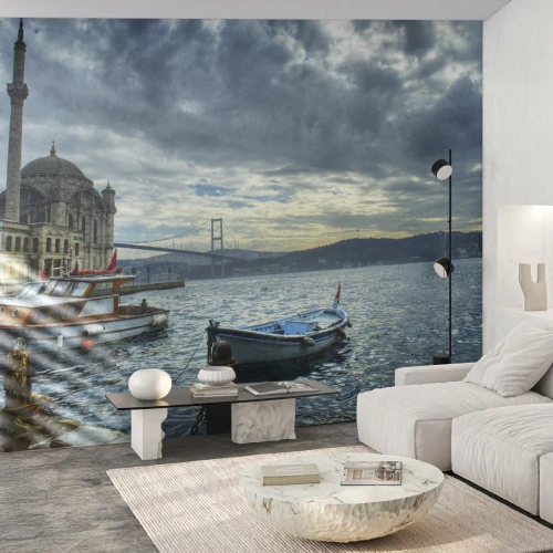 Papier Peint Photo Premium Canvas - Aux confins des mondes - Ville, Istanbul, Turquie - 200x140 cm
