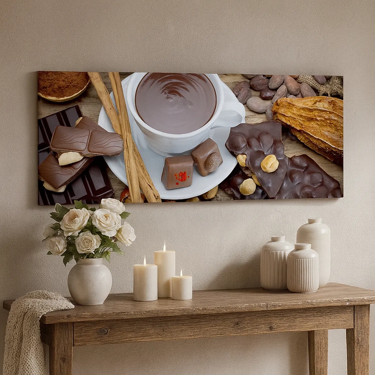 Impression sur toile - Image sur toile - D'une chocolaterie de conte de fées - 30x30 cm