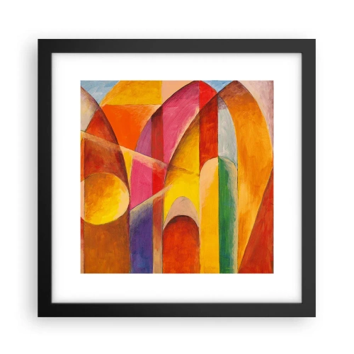 Affiche dans un cadre noir - Poster - Cathédrale du soleil - 30x30 cm