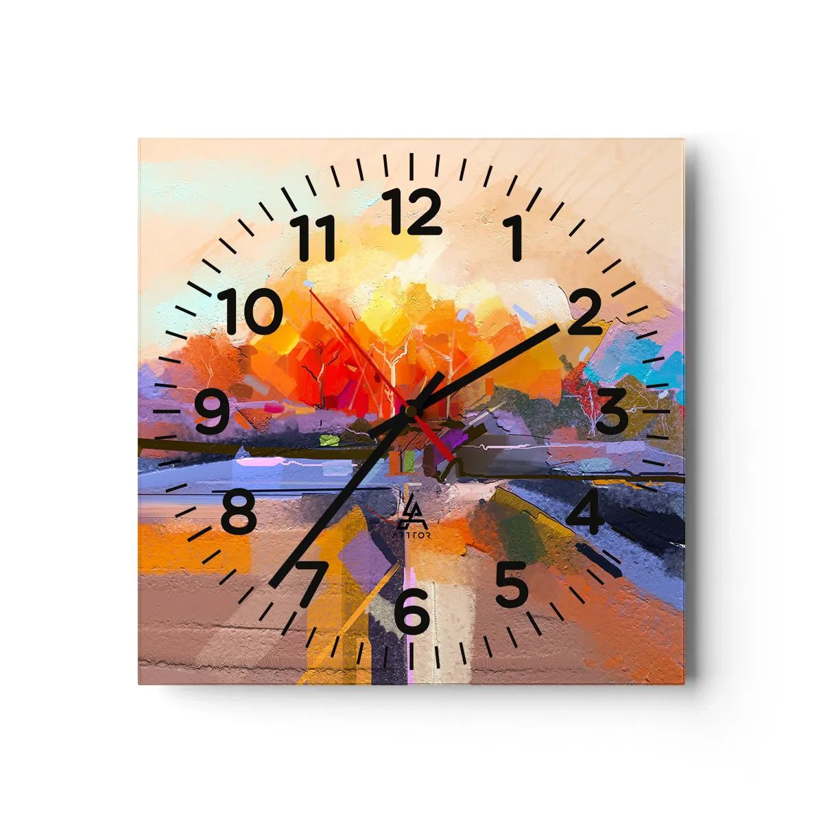 Horloge murale - Pendule murale - L'automne est arrivé - 30x30 cm