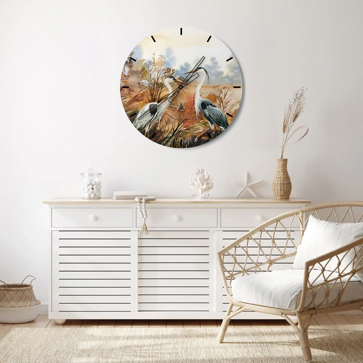 Horloge murale - Pendule murale - Jusqu'où en automne ? - 30x30 cm