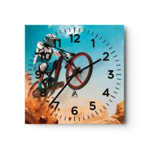 Horloge murale - Pendule murale - Démon de la folie du vélo - 30x30 cm