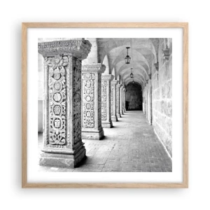 Affiche dans un chêne clair - Poster - Où cela mène-t-il…? - 50x50 cm