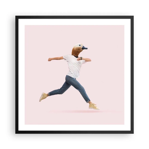 Affiche dans un cadre noir - Poster - Une pincée d'absurdité - 60x60 cm
