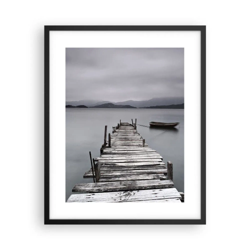 Affiche dans un cadre noir - Poster - Tu peux partir demain - 40x50 cm