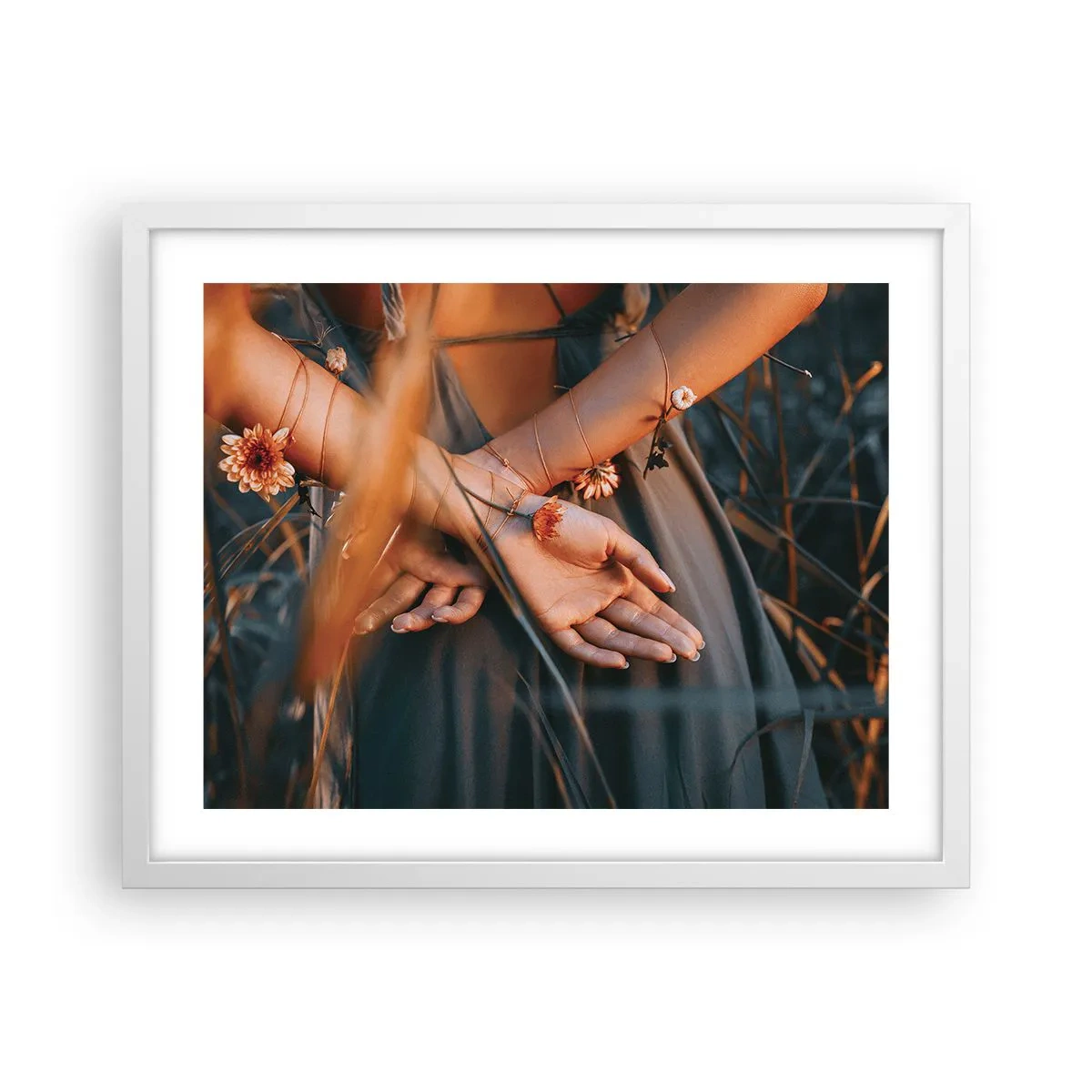 Affiche dans un cadre blanc - Poster - Liée à la nature - 50x40 cm