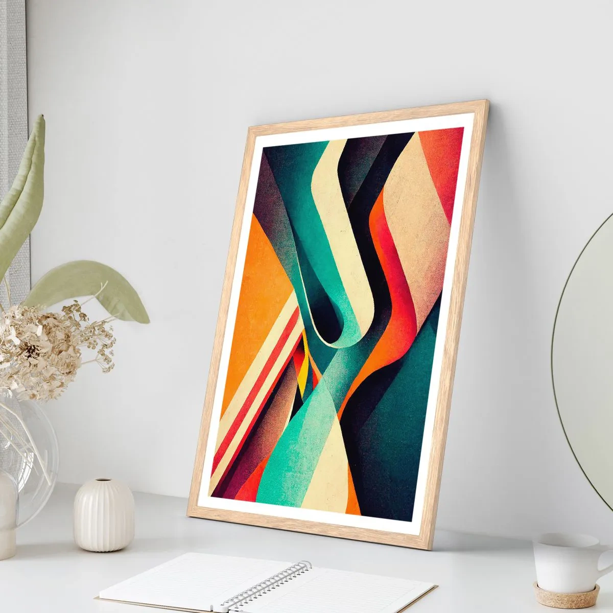 Affiche dans un chêne clair - Poster - Composition intense - 50x70 cm