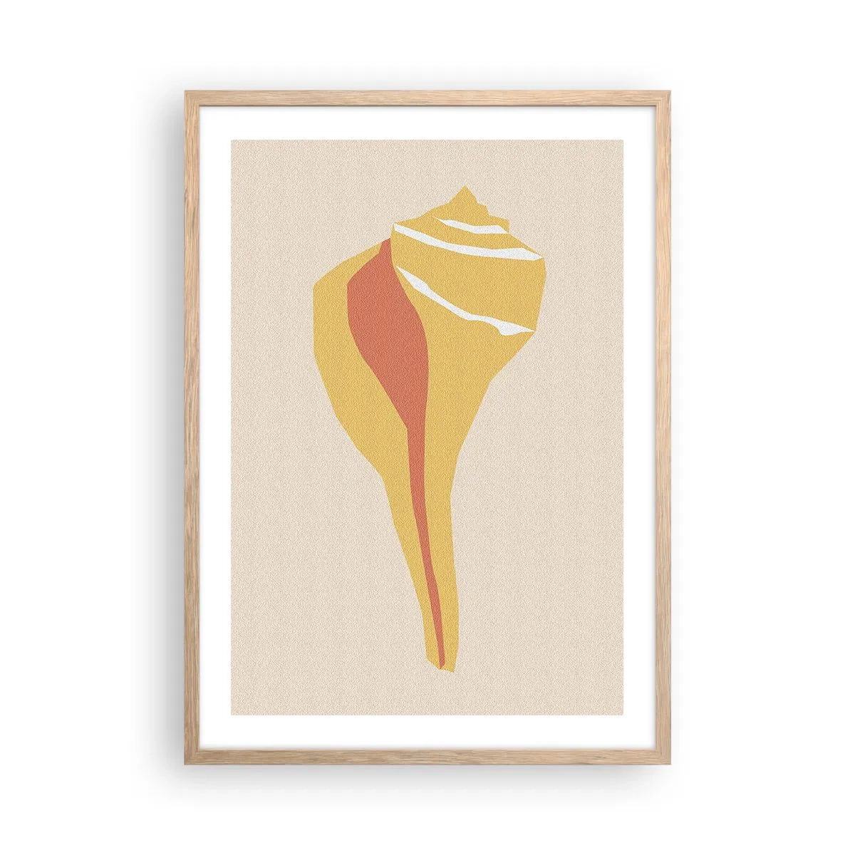 Affiche dans un chêne clair - Poster - Abstraction organique – croissance - 50x70 cm