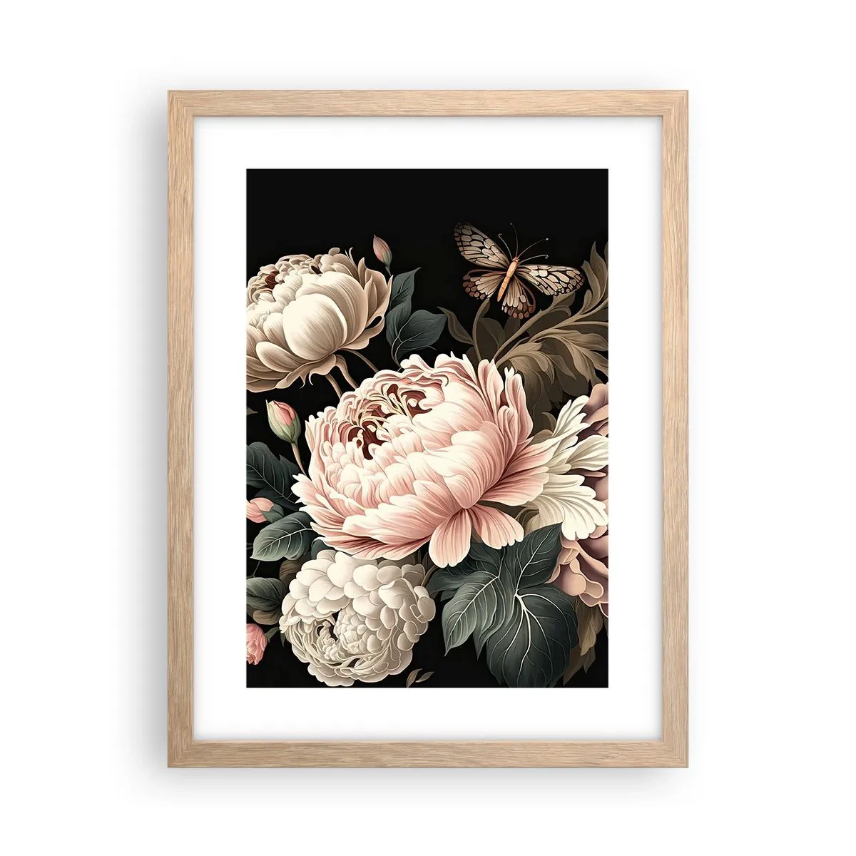 Affiche dans un chêne clair - Poster - De style baroque - 30x40 cm
