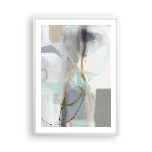 Affiche dans un cadre blanc - Poster - Abstraction brumeuse - 50x70 cm