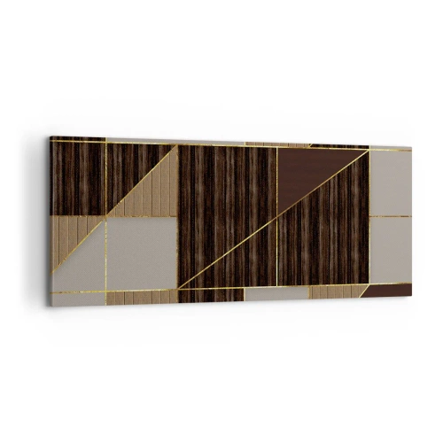 Impression sur toile - Image sur toile - Mozaique de bronze et d'or - 100x40 cm