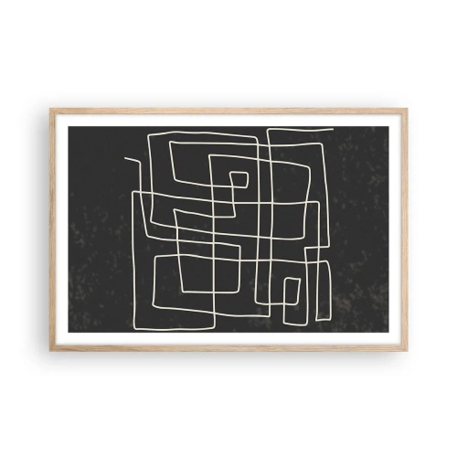 Affiche dans un chêne clair - Poster - Pas aussi simple - 91x61 cm