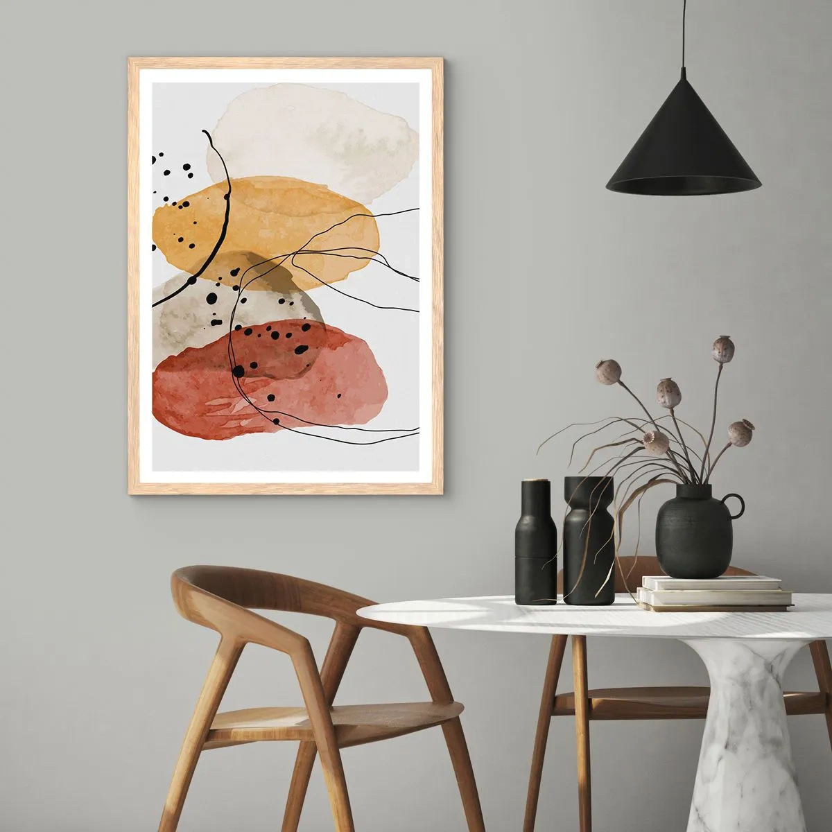 Affiche dans un chêne clair - Poster - Léger et transparent comme l'air - 40x50 cm