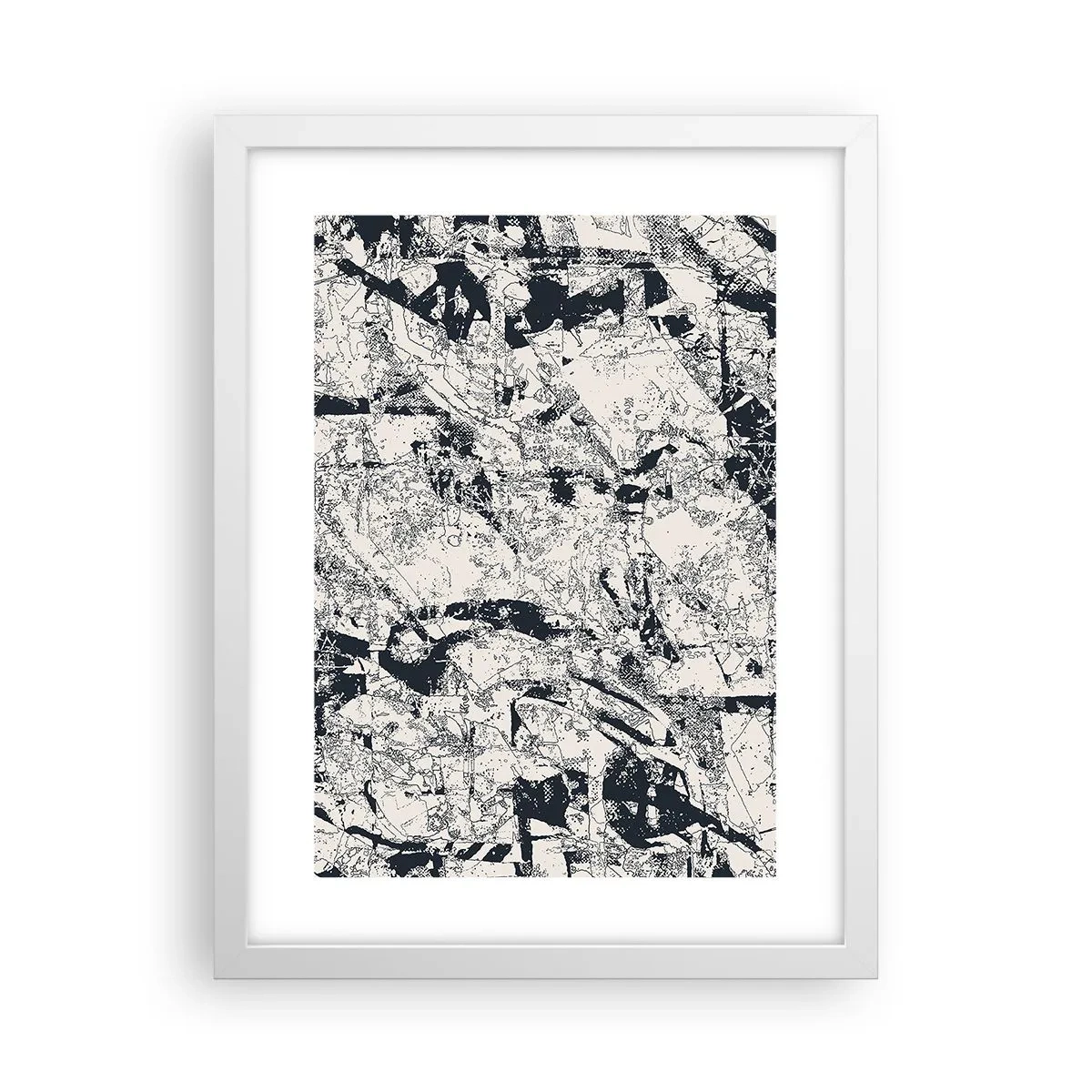 Affiche dans un cadre blanc - Poster - Interpénétration des contraires - 30x40 cm