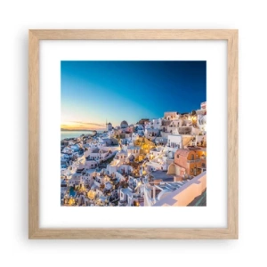 Affiche dans un chêne clair - Poster - L'essence de la grecque - 30x30 cm