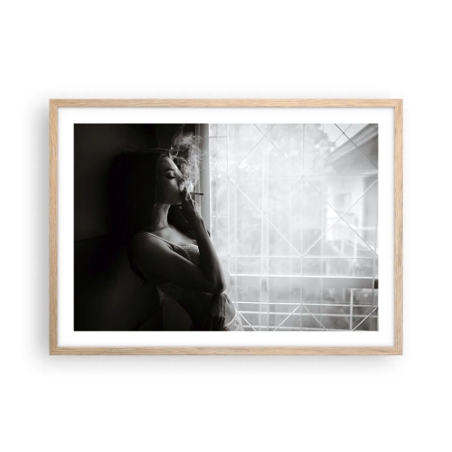 Affiche dans un chêne clair - Poster - Vous sentez-vous libre ? - 70x50 cm