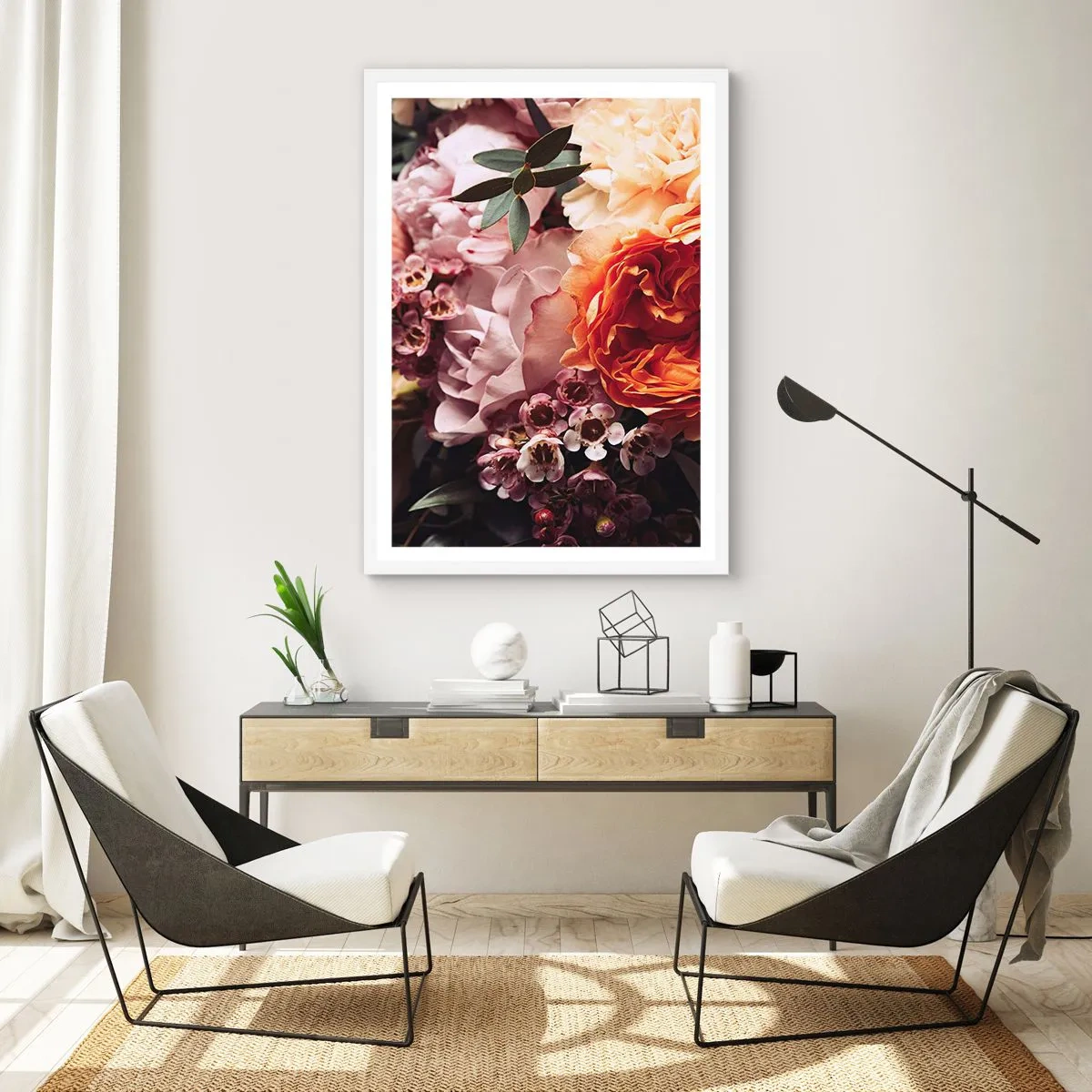 Affiche dans un cadre blanc - Poster - Enveloppé de beauté - 30x40 cm