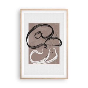 Affiche dans un chêne clair - Poster - Composition – la recherche de la plénitude - 61x91 cm