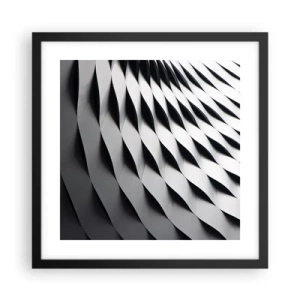 Affiche dans un cadre noir - Poster - A la surface des vagues - 40x40 cm