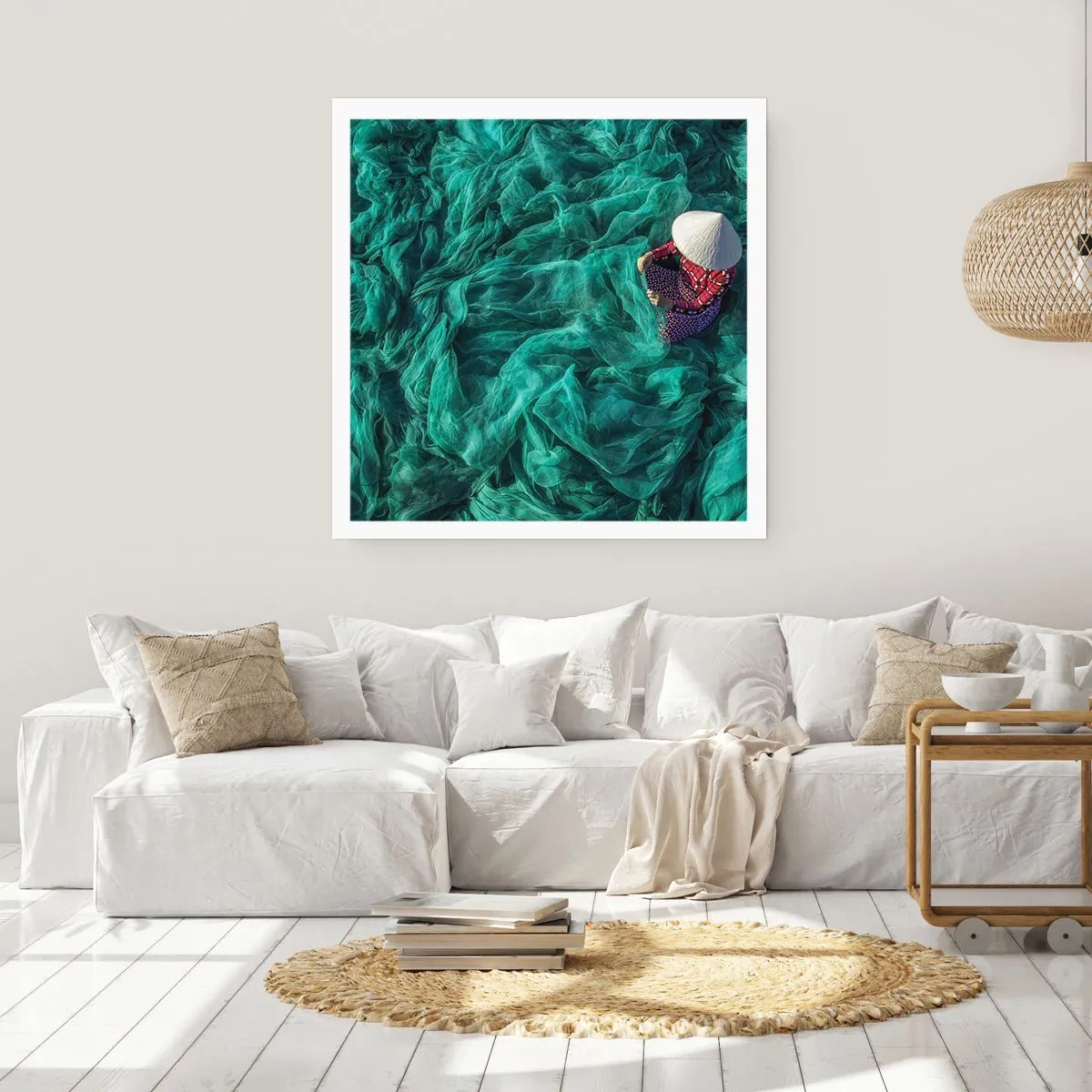 Affiche - Poster - Dans une mer de filet - 50x50 cm