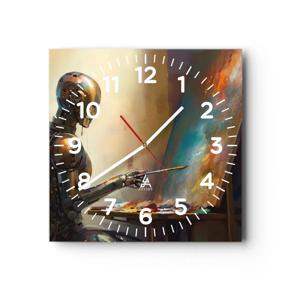 Horloge murale - Pendule murale - L'art du futur - 30x30 cm