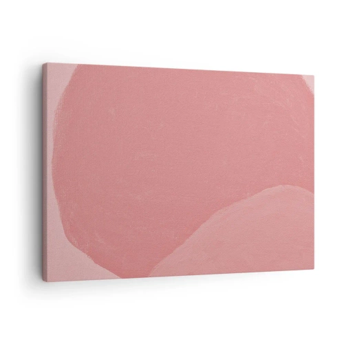 Impression sur toile - Image sur toile - Abstraction délicate dans des tons de rose, formes organiques et minimalisme - 70x50cm - Composition organique en rose - Décoration murale moderne pour le salon et la chambre ARTTOR