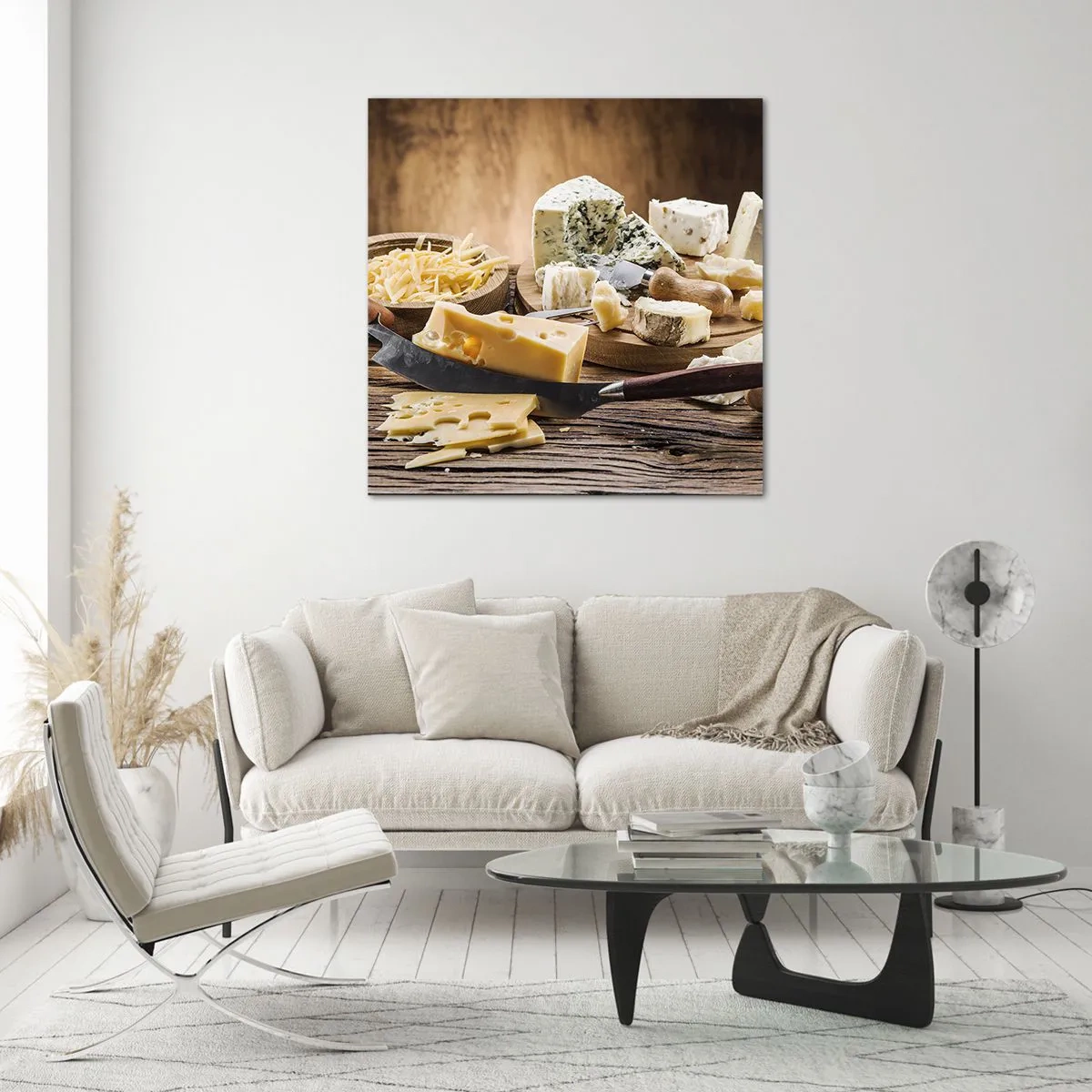 Impression sur verre - Image sur verre - Sourire au fromage - 60x60 cm