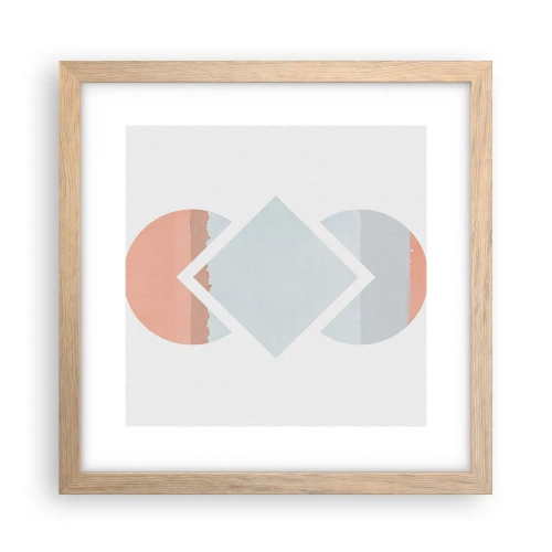 Affiche dans un chêne clair - Poster - La situation est clair - 30x30 cm