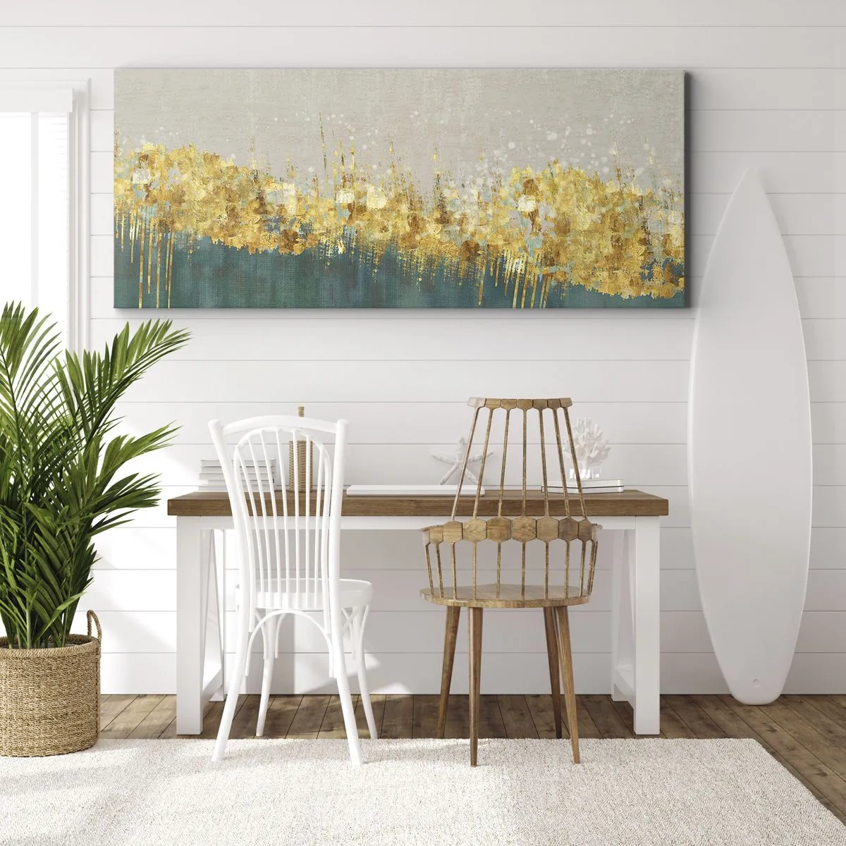 Impression sur toile - Image sur toile - La frontière dorée - 100x40 cm