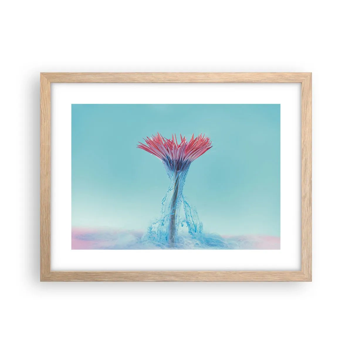 Affiche dans un chêne clair - Poster - Dans une étreinte vivifiante - 40x30 cm