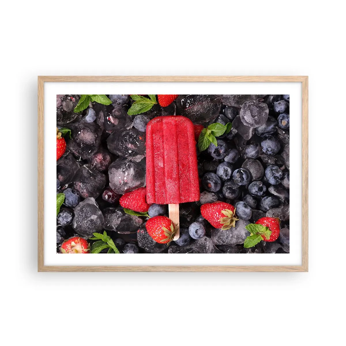 Affiche dans un chêne clair - Poster - Le goût d’un été chaud - 70x50 cm