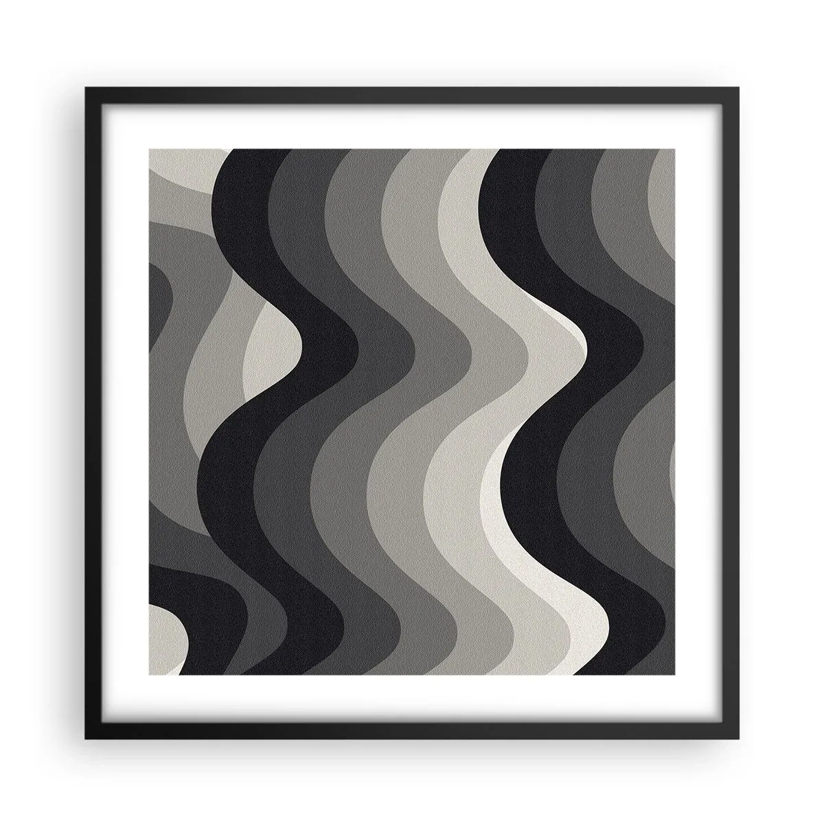 Affiche dans un cadre noir - Poster - Vague après vague - 50x50 cm