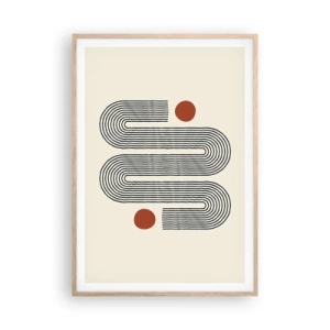 Affiche dans un chêne clair - Poster - Du début à la fin - 70x100 cm