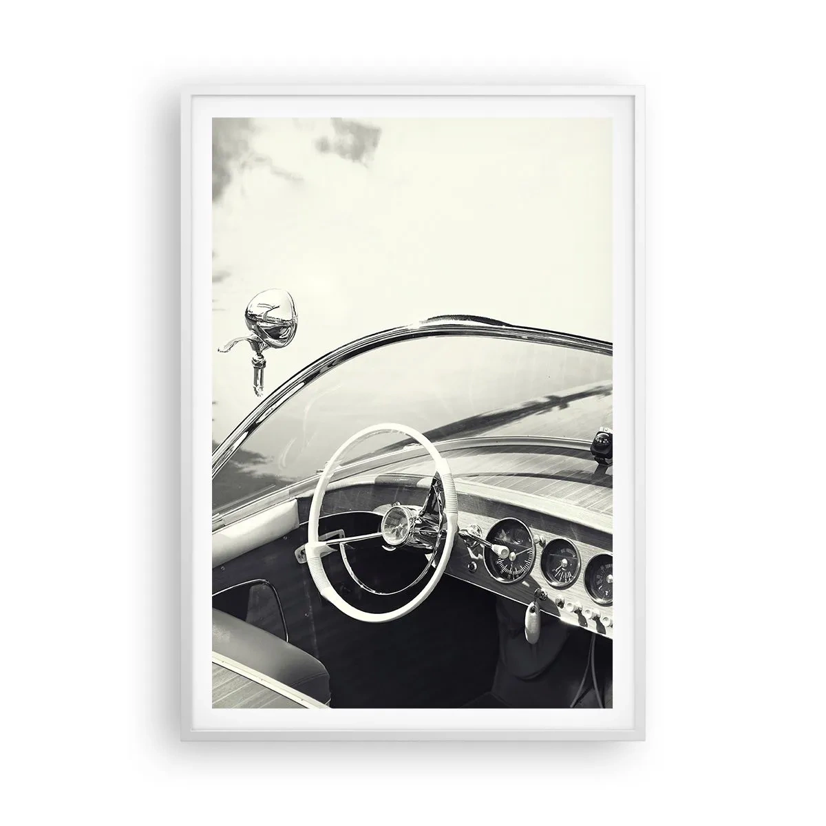 Affiche dans un cadre blanc - Poster - Temps pour riche - 70x100 cm