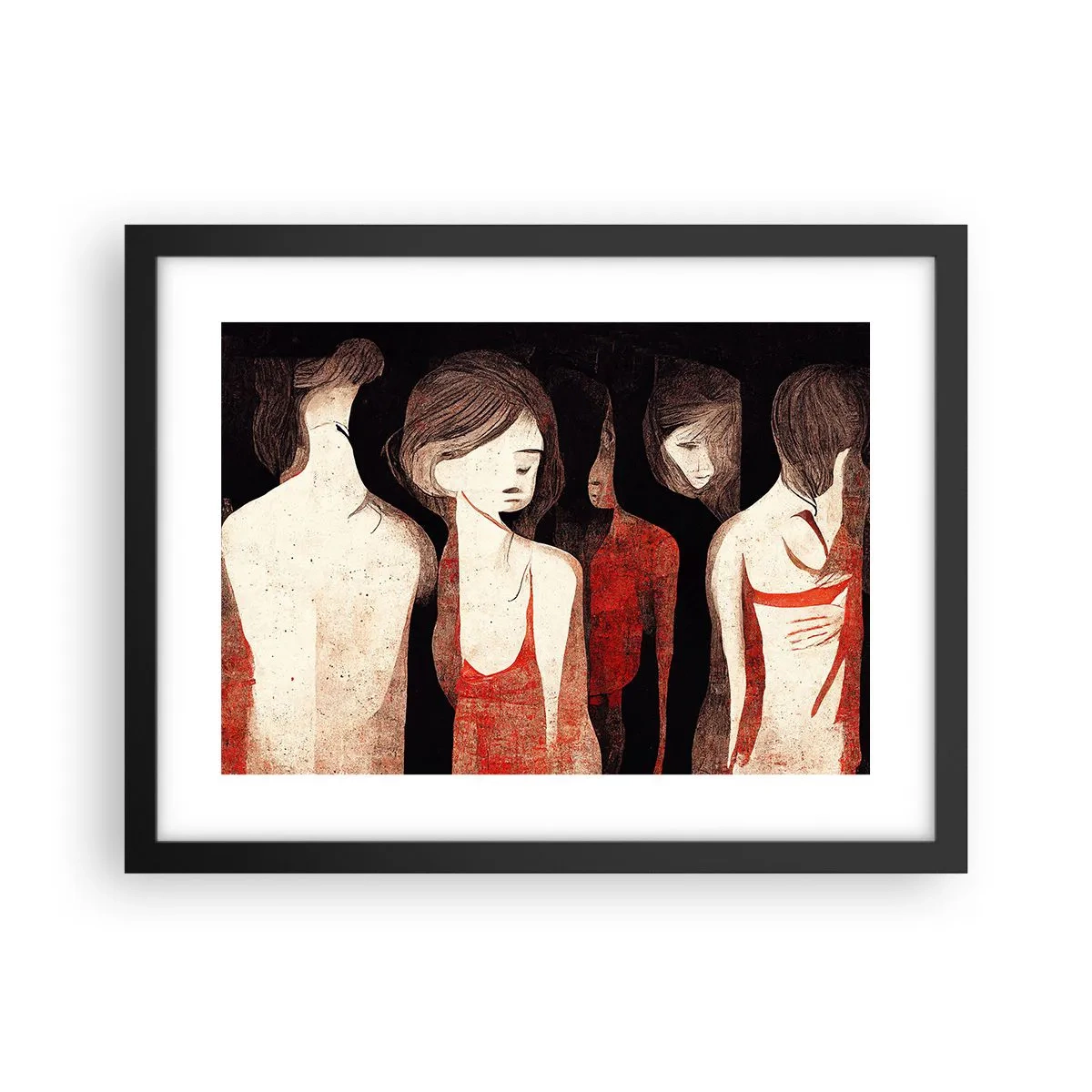 Affiche dans un cadre noir - Poster - Madones des ténèbres - 40x30 cm