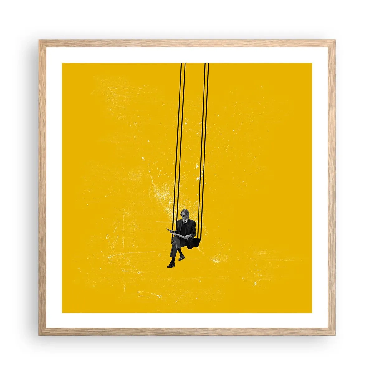 Affiche dans un chêne clair - Poster - Un jour comme tous les jours - 60x60 cm