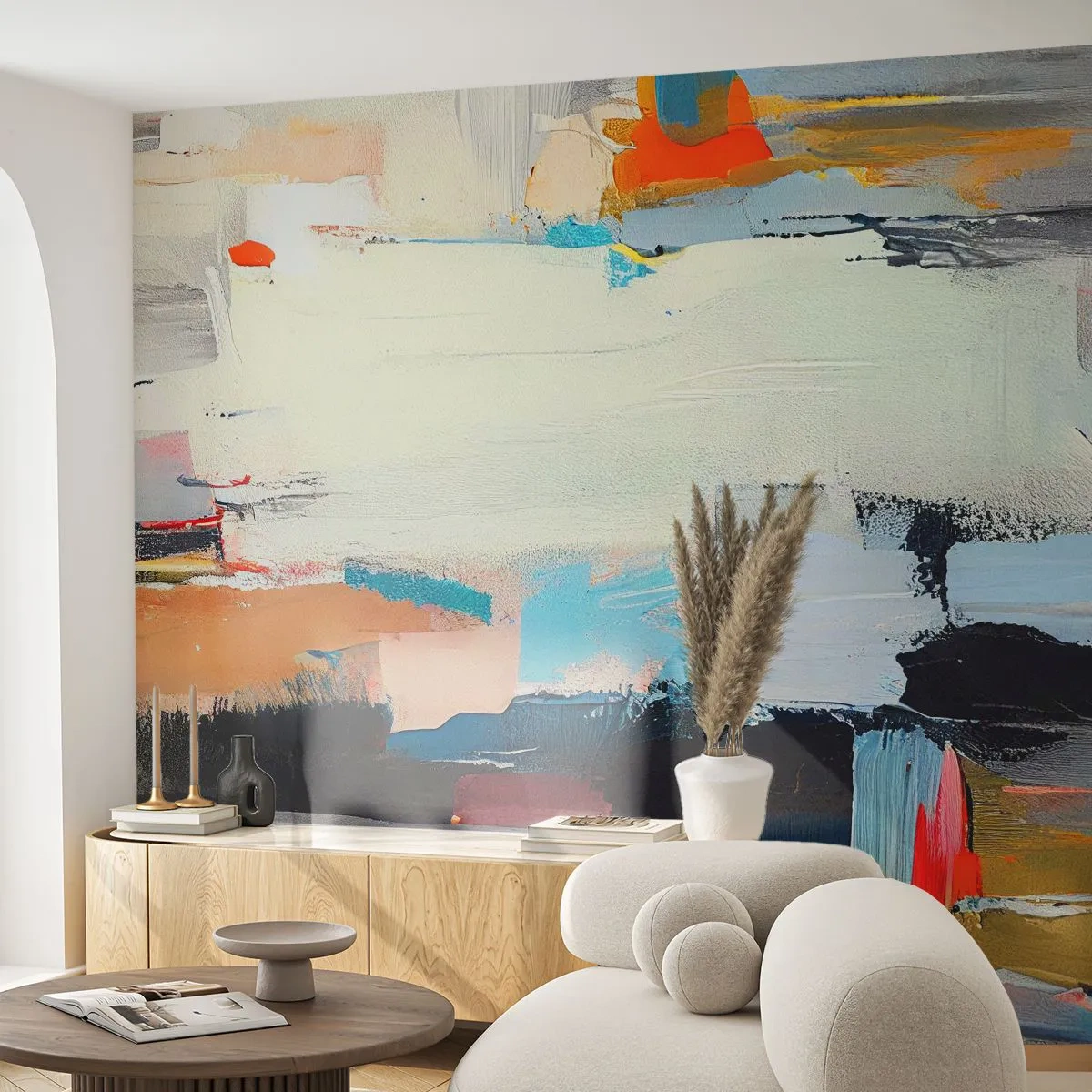 Papier Peint Photo Standard Eco - Y a-t-il une méthode ? - Moderne, Des peintures, Minimaliste - 150x105 cm