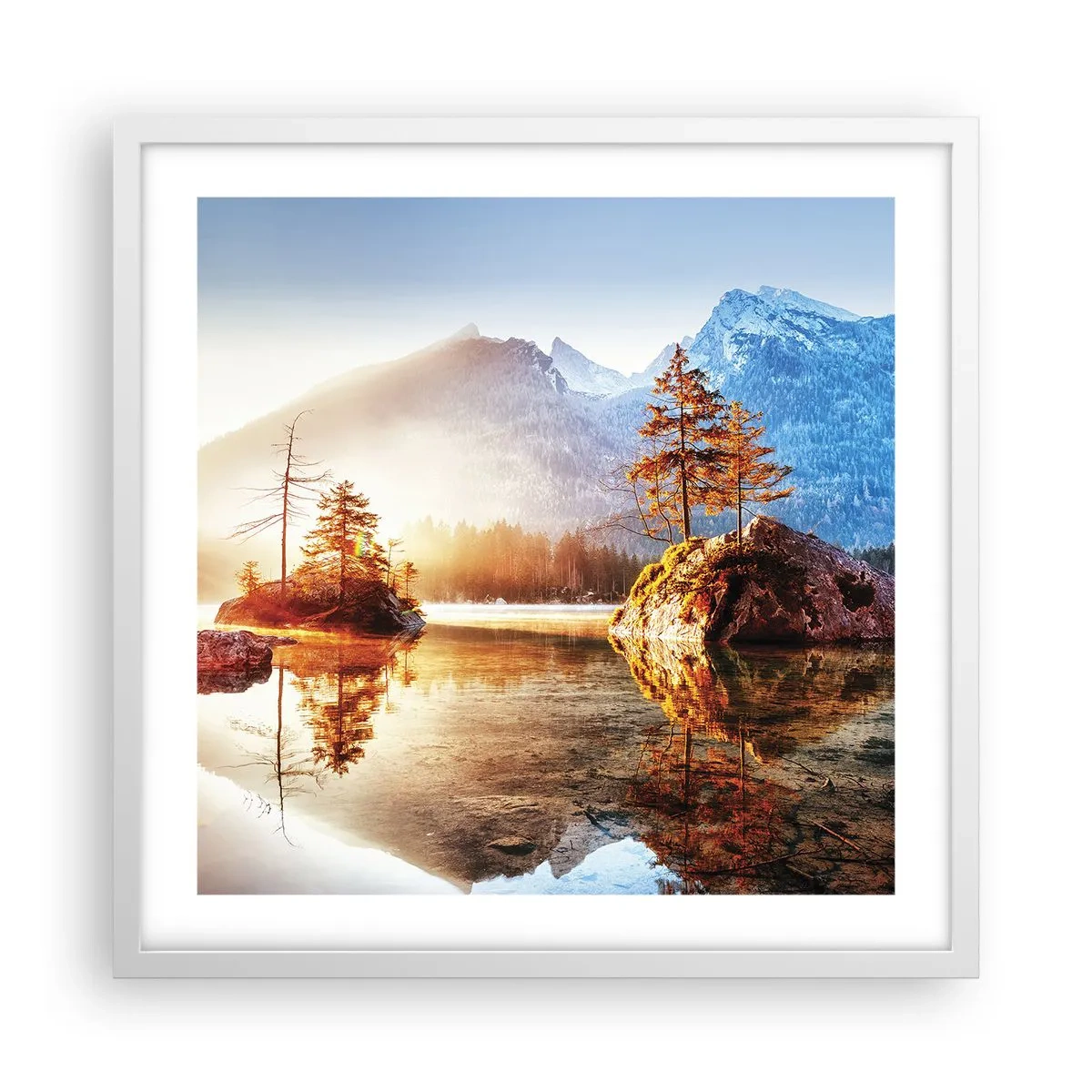 Affiche dans un cadre blanc - Poster - La nature sous un nouveau jour - 50x50 cm