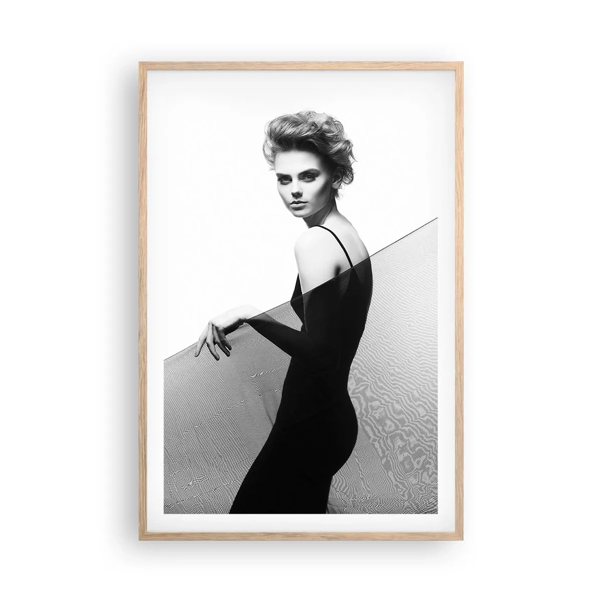 Affiche dans un chêne clair - Poster - Regard magnétique - 61x91 cm