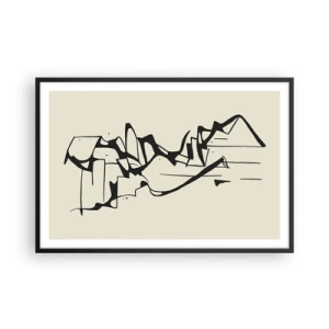 Affiche dans un cadre noir - Poster - Peut-être un paysage - 91x61 cm